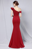 One Shoulder Simple Formal Dress