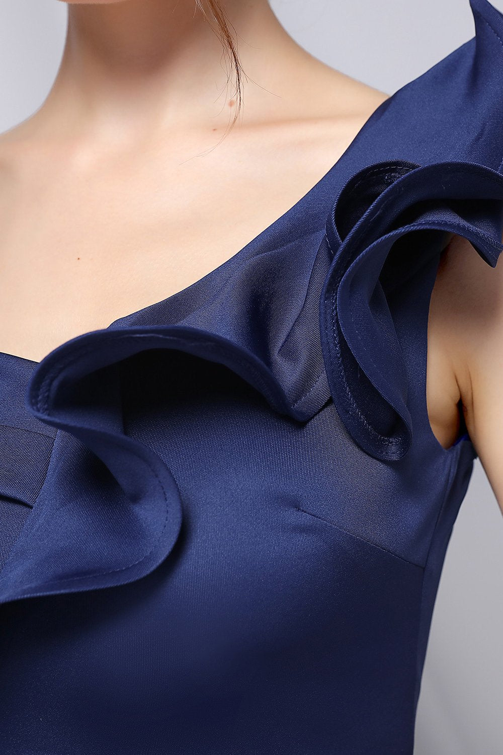 One Shoulder Simple Formal Dress