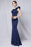One Shoulder Simple Formal Dress