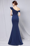 One Shoulder Simple Formal Dress