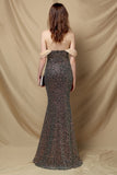 Off Shoulder Sequins Mermaid Formal Dress