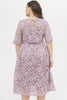 Load image into Gallery viewer, Plus Size Pink V Neck Lace Dress