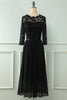 Load image into Gallery viewer, Black Lace Dress with Long Sleeves