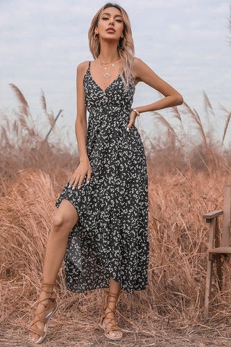 Black Print Summer Dress