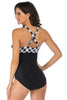 Load image into Gallery viewer, One Piece Black Polka Dots Swimsuit
