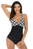 Load image into Gallery viewer, One Piece Black Polka Dots Swimsuit