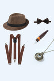 Grey 1920s Accessories Set for Men