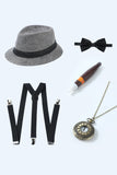 White 1920s Accessories Set for Men