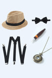 White 1920s Accessories Set for Men