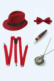 White 1920s Accessories Set for Men