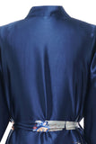 Blush Printed Bridal Satin Robe