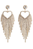 Rhinestone Sweetheart Drop Earrings