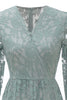 Load image into Gallery viewer, Women Sky Blue V-Neck Lace Dress