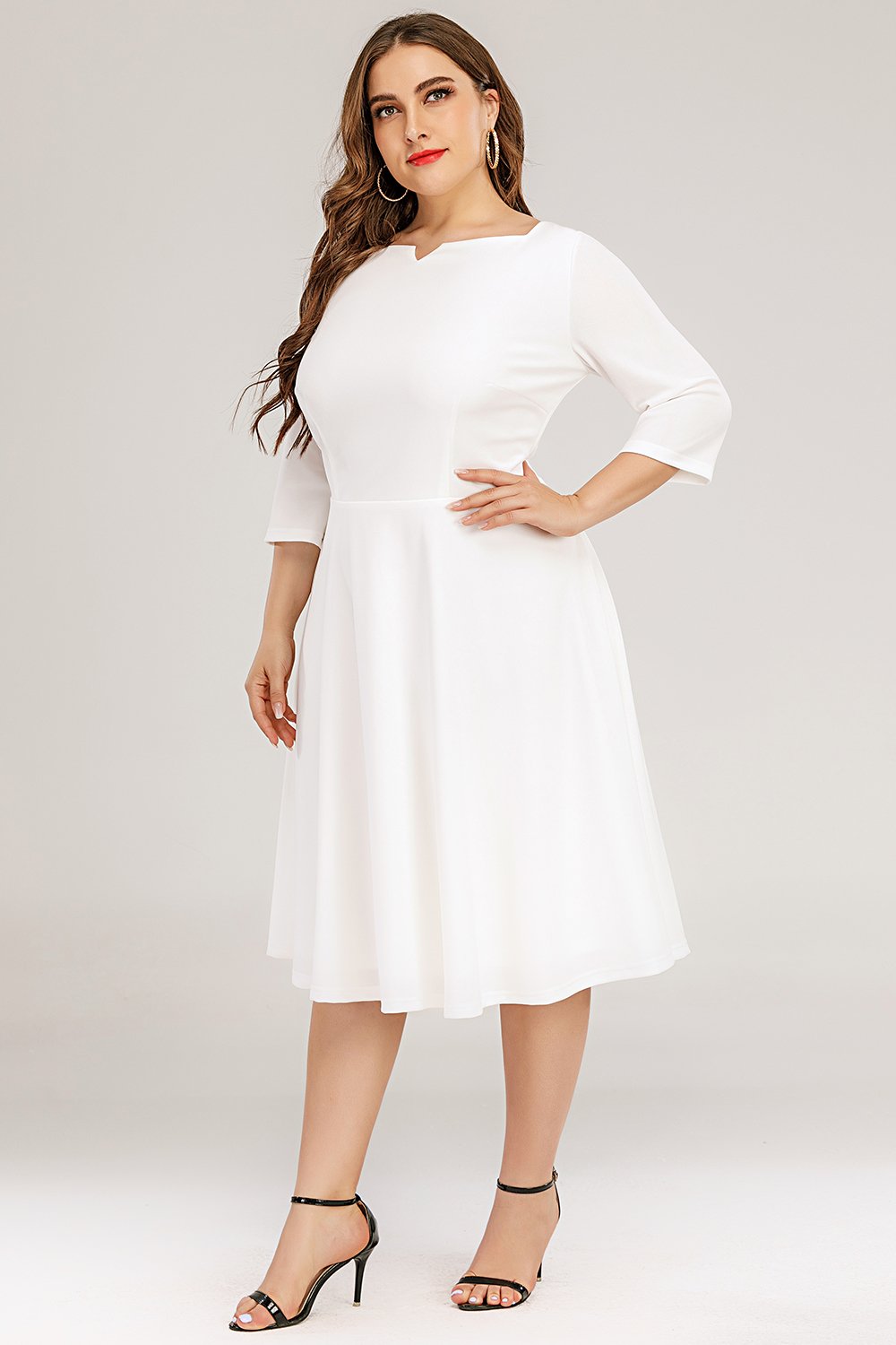 Plus Size White Formal Dress