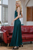 Load image into Gallery viewer, Dark Green Simple Long Bridesmaid Formal Dress