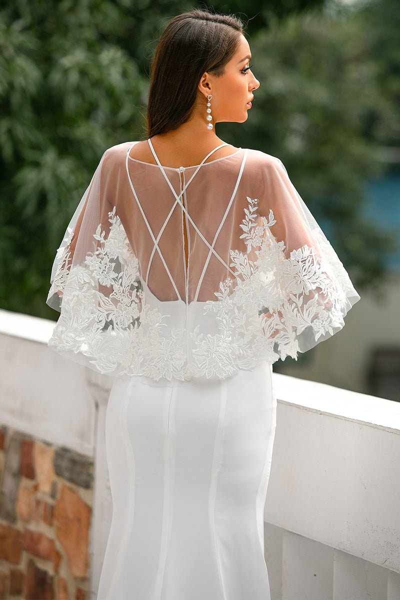 Load image into Gallery viewer, White Lace Tops for Wedding