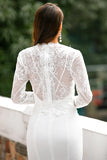 V Neck White Lace Tops