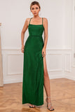 Green Glitter Simple Formal Dress