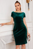 Flash Sale Velvet Cocktail Party Dress (1 pc - Random Style & Color)