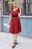 Red Plaid Vintage Dress