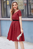 Red Plaid Vintage Dress