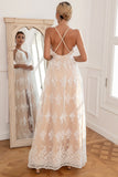 White Lace Long Formal Dress