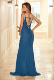 Ink Blue High-low Bridesmaid Dress