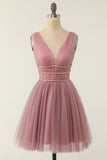 Taro Purple Tulle Short Formal Dress