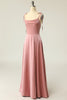 Load image into Gallery viewer, Blush Spaghetti Straps Long Formal Dress with Bowknot