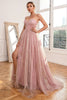 Load image into Gallery viewer, Glitter Blush Long Formal Dress with Slit