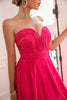 Load image into Gallery viewer, Fuchsia Strapless Formal Dress with Slit