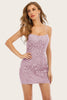Load image into Gallery viewer, Purple Tight Lace Short Formal Dresses
