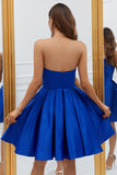 Royal Blue A-Line Sweetheart Short Formal Dress