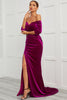 Load image into Gallery viewer, Mermaid Off the Shoulder Formal Dress with Split Front