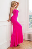 Glitter Hot Pink Mermaid Sequin Formal Dresses