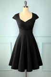 Navy Plus Size Vintage Swing Dress