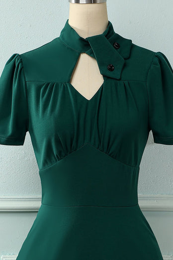 Dark Green 1950s Christmas Dress