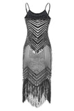 Bodycon Black Silver Sequins 1920s Dress