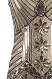 Gold Glitter Fringe 1920s Flapper Dress