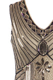 Gold Glitter Fringe 1920s Flapper Dress