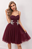 Burgundy Short Prom Graduation Dress