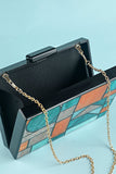 Geometry Patchwork Acrylic Party Handbag