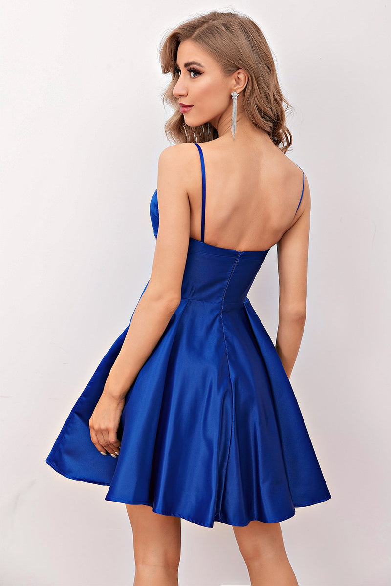 Load image into Gallery viewer, Royal Blue Short Formal Graduation Dress