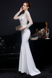 White Applique Prom Dress