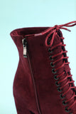 Women's Burgundy Martin Boots