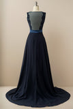 Applique Long Prom Dress