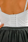 White Beaded Embroidery Shapewear Top