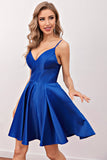 Royal Blue Short Formal Graduation Dress