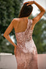 Load image into Gallery viewer, Rose Gold Sequin Prom Bridesmaid Dress