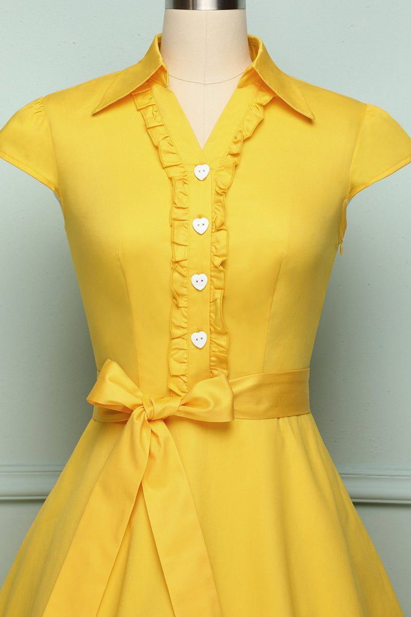 Load image into Gallery viewer, Yellow 1950s Swing - ZAPAKA
